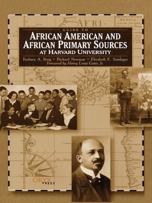 cover image of Guide to African American and African Primary Sources at Harvard University